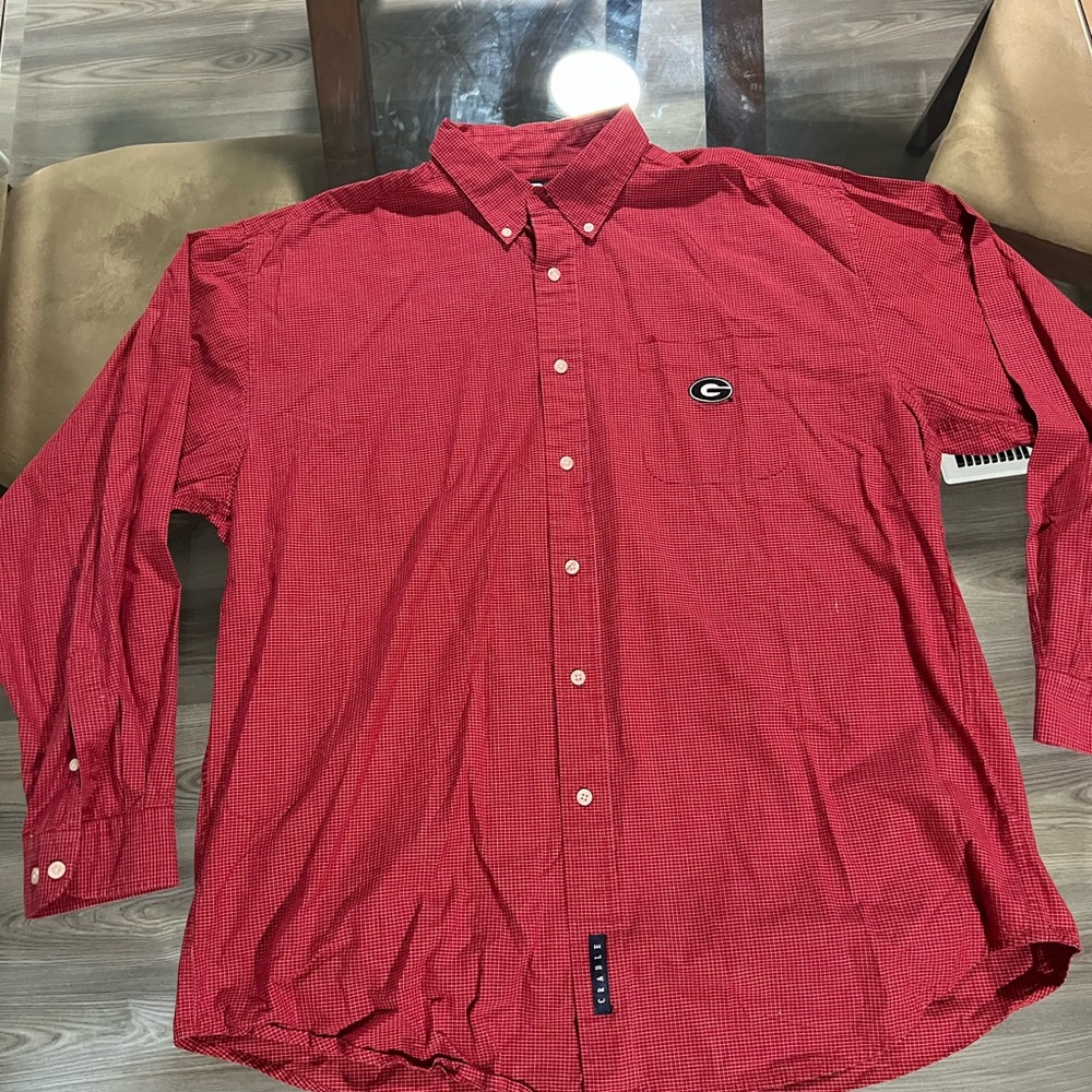 Georgia Bulldogs Men's Red Long Sleeve Shirt